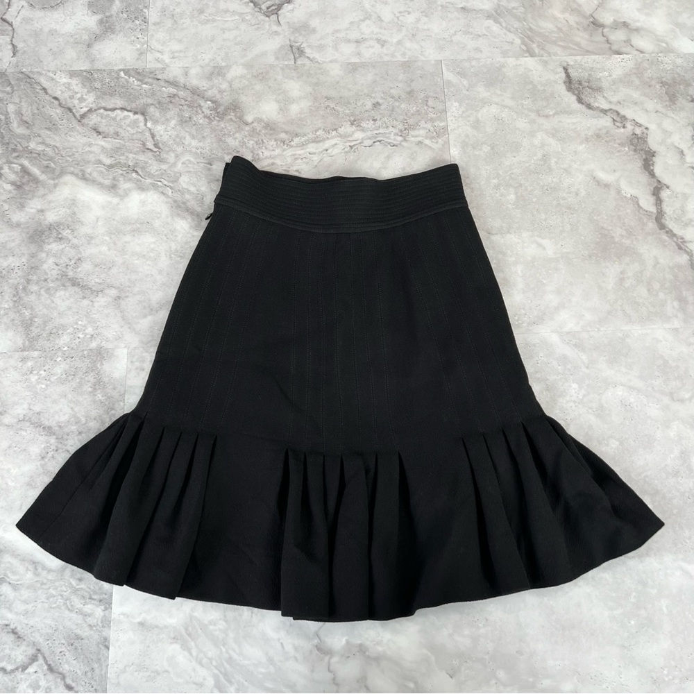 Fendi Italy‎ Wool Black Pencil Tulip Skirt Size 38 Fits Like Small S - Picture 5 of 11